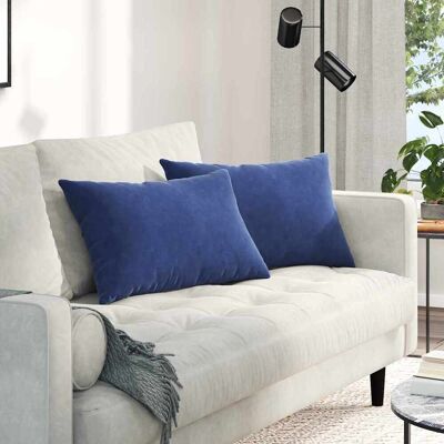 vidaXL Sofakissen 2 pcs Polizeiblau 60 x 40 cm Cordstoff - Blau vidaXL Sofakissen 2 pcs Polizeiblau 60 x 40 cm Cordstoff - Blau