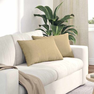vidaXL Sofakissen 2 pcs Grau-Grün 60 x 40 cm Cordstoff - Grün vidaXL Sofakissen 2 pcs Grau-Grün 60 x 40 cm Cordstoff - Grün