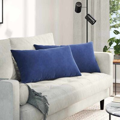 vidaXL Sofakissen 2 pcs Polizeiblau 80 x 40 cm Cordstoff - Blau vidaXL Sofakissen 2 pcs Polizeiblau 80 x 40 cm Cordstoff - Blau