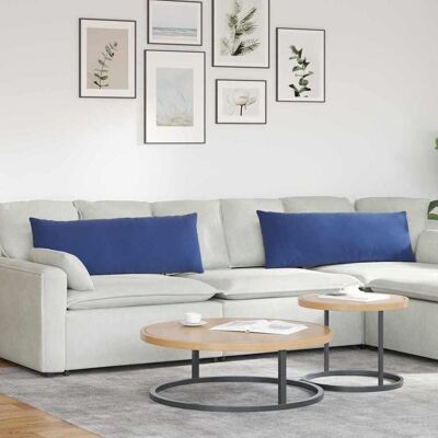 vidaXL Sofakissen 2 pcs Polizeiblau 120 x 40 cm Cordstoff - Blau vidaXL Sofakissen 2 pcs Polizeiblau 120 x 40 cm Cordstoff - Blau