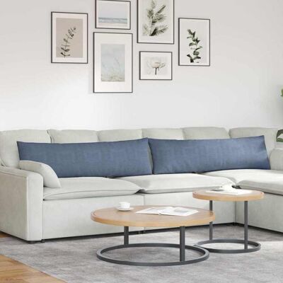vidaXL Sofakissen 2 pcs Blau 145 x 40 cm Cordstoff - Blau vidaXL Sofakissen 2 pcs Blau 145 x 40 cm Cordstoff - Blau