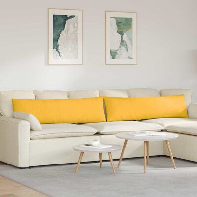 vidaXL Sofakissen 2 pcs Helles Gelb 145 x 40 cm Cordstoff - Gelb vidaXL Sofakissen 2 pcs Helles Gelb 145 x 40 cm Cordstoff - Gelb