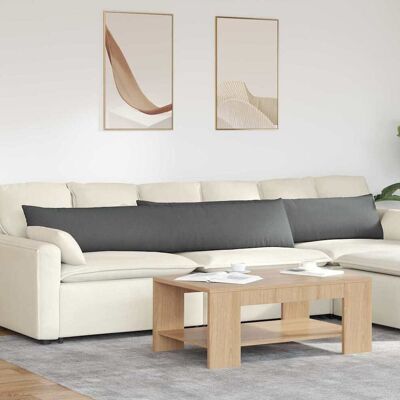 vidaXL Sofakissen 2 pcs Dunkelgrau 200 x 40 cm Stoff - Grau vidaXL Sofakissen 2 pcs Dunkelgrau 200 x 40 cm Stoff - Grau