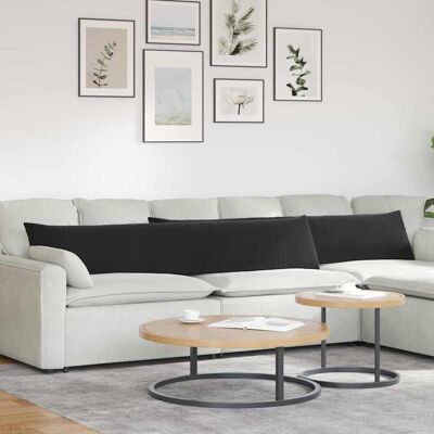 vidaXL Sofakissen 2 pcs Schwarz 200 x 40 cm Cordstoff - Schwarz vidaXL Sofakissen 2 pcs Schwarz 200 x 40 cm Cordstoff - Schwarz