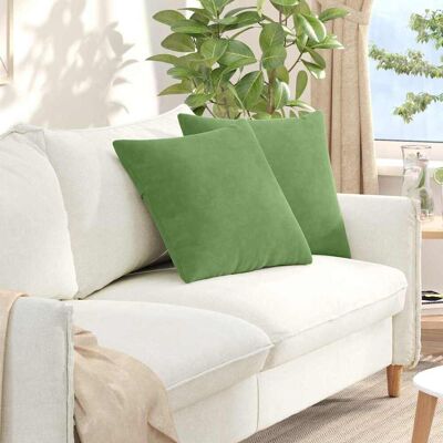 vidaXL Sofakissen 2 pcs Hellgrün 50 x 50 cm Cordstoff - Grün vidaXL Sofakissen 2 pcs Hellgrün 50 x 50 cm Cordstoff - Grün
