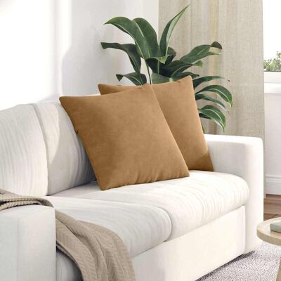 vidaXL Sofakissen 2 pcs Braun 50 x 50 cm Cordstoff - Braun vidaXL Sofakissen 2 pcs Braun 50 x 50 cm Cordstoff - Braun