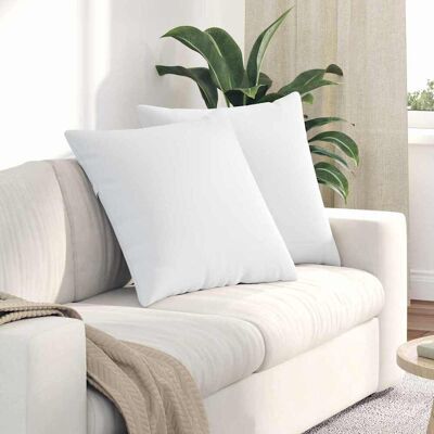 vidaXL Sofakissen 2 pcs Weiß 80 x 80 cm Stoff - Weiß vidaXL Sofakissen 2 pcs Weiß 80 x 80 cm Stoff - Weiß
