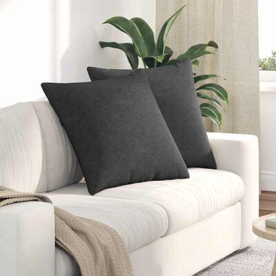 vidaXL Sofakissen 2 pcs Dunkelgrau 80 x 80 cm Cordstoff - Grau vidaXL Sofakissen 2 pcs Dunkelgrau 80 x 80 cm Cordstoff - Grau