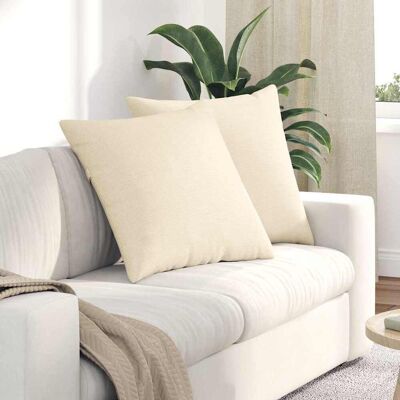vidaXL Sofakissen 2 pcs Creme 80 x 80 cm Cordstoff - Creme vidaXL Sofakissen 2 pcs Creme 80 x 80 cm Cordstoff - Creme