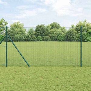 vidaXL Gartenzaun 13 Pfosten 25m grün Metall vidaXL Gartenzaun 13 Pfosten 25m grün Metall