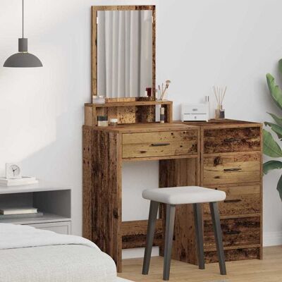 vidaXL Holz Spiegel Schrank - Rustik 50x41x140 cm vidaXL Holz Spiegel Schrank - Rustik 50x41x140 cm