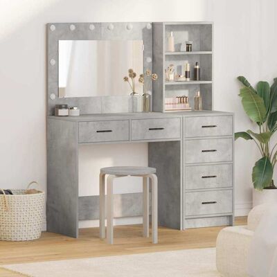 vidaXL Set aus 2 Beton grau Beton Mittel Stauraum Highboard - Highboard vidaXL Set aus 2 Beton grau Beton Mittel Stauraum Highboard - Highboard