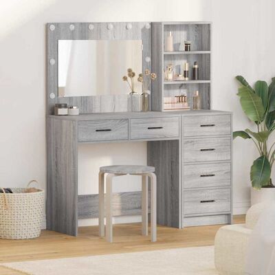 vidaXL Schminktisch Hellgrau 78,5 x 41 x 135 cm Holzwerkstoff - Hellgrau vidaXL Schminktisch Hellgrau 78,5 x 41 x 135 cm Holzwerkstoff - Hellgrau
