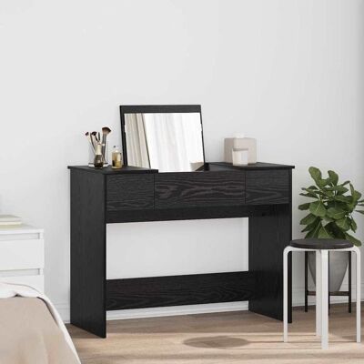 vidaXL Kosmetiktisch mit Spiegel Schwarz Eichen-Optik 100 x 45 x 76 cm - Schwarz vidaXL Kosmetiktisch mit Spiegel Schwarz Eichen-Optik 100 x 45 x 76 cm - Schwarz