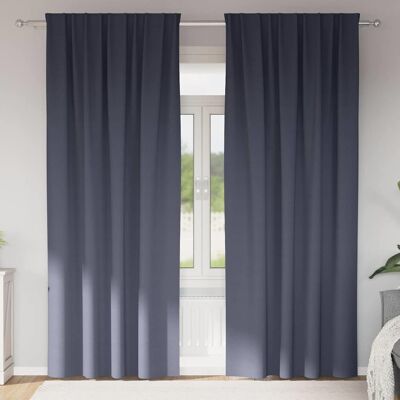 vidaXL Verdunkelungs-Vorhänge mit Ringen 2 stk. Anthrazit 260 x 140 cm - Anthrazit vidaXL Verdunkelungs-Vorhänge mit Ringen 2 stk. Anthrazit 260 x 140 cm - Anthrazit