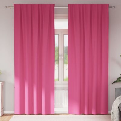 vidaXL Verdunkelungs-Vorhänge mit Ringen 2 pcs Helles Pink - Rosa vidaXL Verdunkelungs-Vorhänge mit Ringen 2 pcs Helles Pink - Rosa