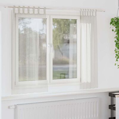 vidaXL Voile-Vorhang 2 stk. Creme 175 x 140 cm Polyester - Creme vidaXL Voile-Vorhang 2 stk. Creme 175 x 140 cm Polyester - Creme