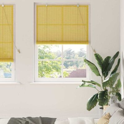 vidaXL Rollo Gelb 110 x 220 cm Bambus - Gelb vidaXL Rollo Gelb 110 x 220 cm Bambus - Gelb