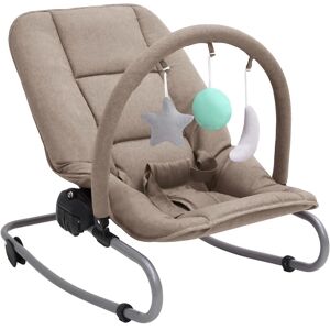 vidaXL Babywippe Taupe Stahl - Taupe