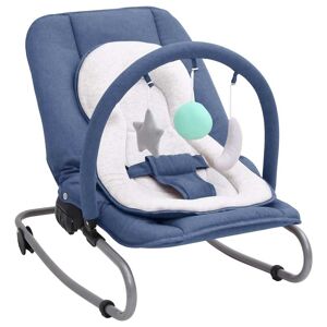 vidaXL Babywippe Marineblau Stahl - Blau