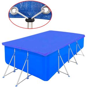 vidaXL Poolabdeckung PE Rechteckig 90 g/qm 394x207 cm - Blau