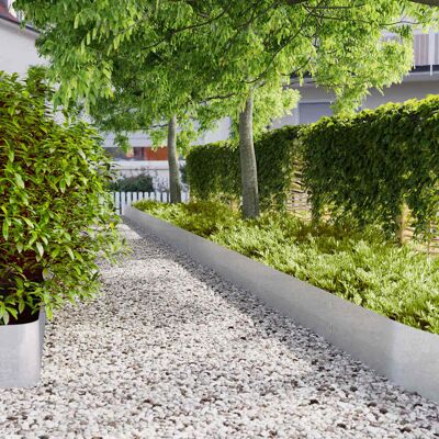 vidaXL Raseneinfassung 20 Stk. 25 x 103 cm Verzinkter Stahl Silber - Silber vidaXL Raseneinfassung 20 Stk. 25 x 103 cm Verzinkter Stahl Silber - Silber