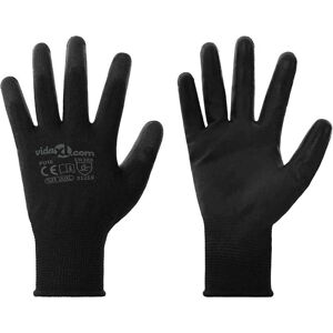 vidaXL Arbeitshandschuhe 12 pcs Schwarz 10 / XL Polyester - Schwarz vidaXL Arbeitshandschuhe 12 pcs Schwarz 10 / XL Polyester - Schwarz