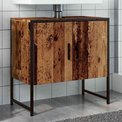 vidaXL Waschbeckenunterschrank Altholz-Optik 60x33x60 cm Holzwerkstoff - Braun vidaXL Waschbeckenunterschrank Altholz-Optik 60x33x60 cm Holzwerkstoff - Braun