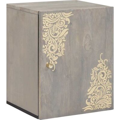 vidaXL Wandschrank Wandmontiert Grau 38 x 33 x 48 cm Massivholz Mango - Grau vidaXL Wandschrank Wandmontiert Grau 38 x 33 x 48 cm Massivholz Mango - Grau