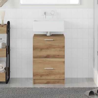 vidaXL Badezimmerschrank Artisan-Eiche 40 x 37 x 59 cm Holzwerkstoff - Braun vidaXL Badezimmerschrank Artisan-Eiche 40 x 37 x 59 cm Holzwerkstoff - Braun