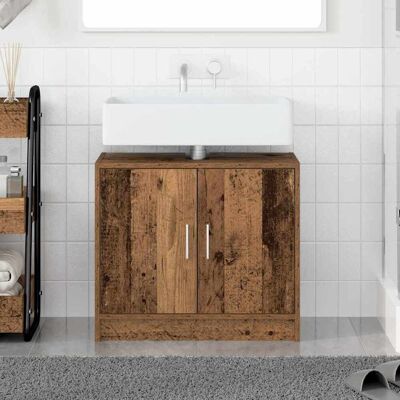 vidaXL Badezimmerschrank mit Tür Altholz 63 x 29 x 55 cm Holzwerkstoff - Braun vidaXL Badezimmerschrank mit Tür Altholz 63 x 29 x 55 cm Holzwerkstoff - Braun
