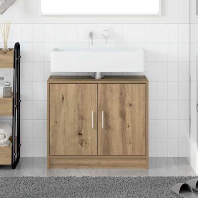 vidaXL Badezimmerschrank Artisan-Eiche 63 x 29 x 55 cm Holzwerkstoff - Beige vidaXL Badezimmerschrank Artisan-Eiche 63 x 29 x 55 cm Holzwerkstoff - Beige