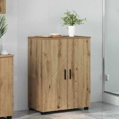 vidaXL Badezimmerschrank mit Speicher Artisan-Eiche 60 x 35 x 80 cm - Braun vidaXL Badezimmerschrank mit Speicher Artisan-Eiche 60 x 35 x 80 cm - Braun