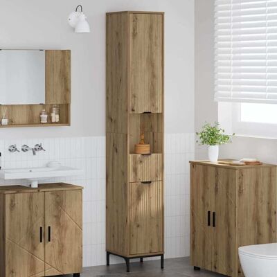 vidaXL Badezimmerschrank Artisan-Eiche 31,5 x 33 x 190 cm - Braun vidaXL Badezimmerschrank Artisan-Eiche 31,5 x 33 x 190 cm - Braun