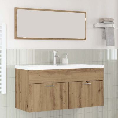 vidaXL Badezimmerschrank Wandmontiert Artisan-Eiche 100 x 38,5 x 46 cm - Braun vidaXL Badezimmerschrank Wandmontiert Artisan-Eiche 100 x 38,5 x 46 cm - Braun