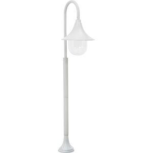 vidaXL Garten-Pollerleuchte E27 120 cm Aluminium Weiß - Weiß