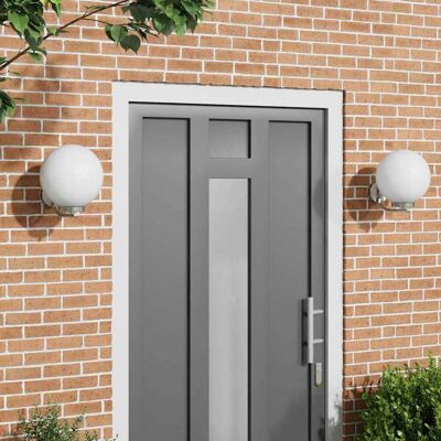 vidaXL Außenwandleuchte 2 pcs Silber 29 x 25 x 33 cm - Silber vidaXL Außenwandleuchte 2 pcs Silber 29 x 25 x 33 cm - Silber