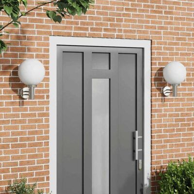 vidaXL Außenwandleuchte 2 pcs Silber 28 x 25 x 38 cm - Silber vidaXL Außenwandleuchte 2 pcs Silber 28 x 25 x 38 cm - Silber