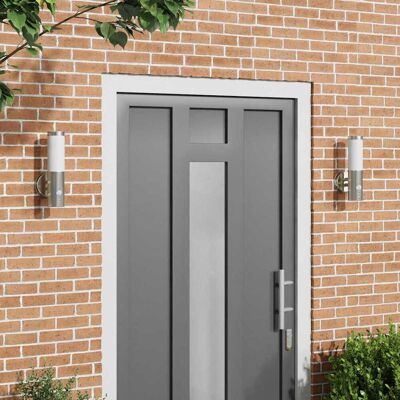 vidaXL Außenwandleuchte 2 pcs Silber 15 x 7,5 x 33 cm - Silber vidaXL Außenwandleuchte 2 pcs Silber 15 x 7,5 x 33 cm - Silber