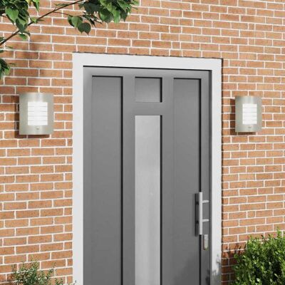 vidaXL Außenwandleuchte 2 pcs Silber 23,5 x 9 x 26 cm - Silber vidaXL Außenwandleuchte 2 pcs Silber 23,5 x 9 x 26 cm - Silber