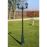 vidaXL Gartenlaterne 2-flammig 215 cm Dunkelgrün/Schwarz Aluminium - Grün