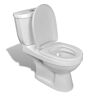 vidaXL Toilette mit Spülkasten Weiß - Weiß