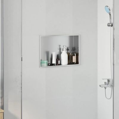 vidaXL Duschnische Silber 45 x 30 x 9,5 cm Edelstahl - Silber vidaXL Duschnische Silber 45 x 30 x 9,5 cm Edelstahl - Silber