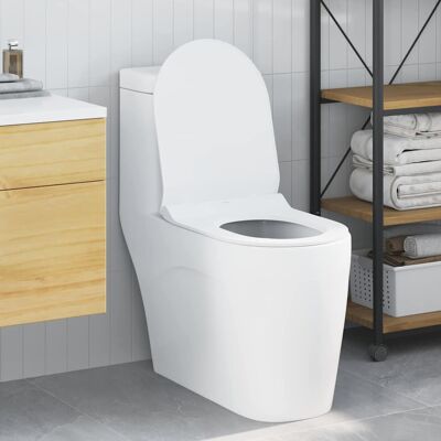 vidaXL Toilettensitz Verstellbar Weiß 50 x 36,5 x 5 cm Polypropylen - Weiß vidaXL Toilettensitz Verstellbar Weiß 50 x 36,5 x 5 cm Polypropylen - Weiß