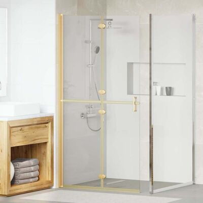 vidaXL Walk-In Duschwand Gold 100 x 6,5 x 190 cm - Gold vidaXL Walk-In Duschwand Gold 100 x 6,5 x 190 cm - Gold