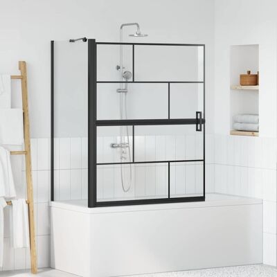 vidaXL Bad-Duschschirm Schwarz und Transparent 100 x 68 x 128 cm - Schwarz vidaXL Bad-Duschschirm Schwarz und Transparent 100 x 68 x 128 cm - Schwarz