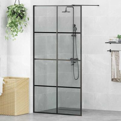 vidaXL Walk-in Duschwand Schwarz 100 x 195 cm Gehärtetes Glas - Schwarz vidaXL Walk-in Duschwand Schwarz 100 x 195 cm Gehärtetes Glas - Schwarz