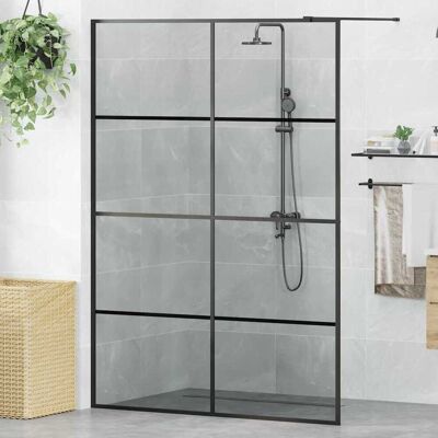 vidaXL Walk-in Duschwand Schwarz 140 x 195 cm Gehärtetes Glas - Schwarz vidaXL Walk-in Duschwand Schwarz 140 x 195 cm Gehärtetes Glas - Schwarz