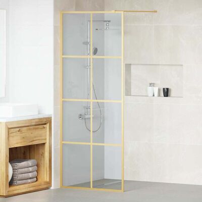 vidaXL Walk-in Duschwand Gold 80 x 195 cm Gehärtetes Glas - Gold vidaXL Walk-in Duschwand Gold 80 x 195 cm Gehärtetes Glas - Gold