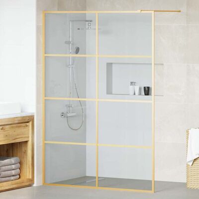 vidaXL Walk-in Duschwand Gold 140 x 195 cm Gehärtetes Glas - Gold vidaXL Walk-in Duschwand Gold 140 x 195 cm Gehärtetes Glas - Gold